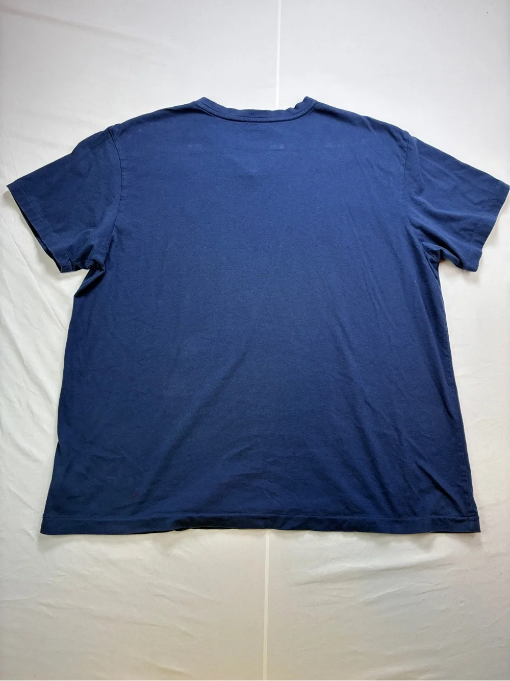 Polo Ralph Lauren Navy V-Neck Tee with Red Polo Emblem